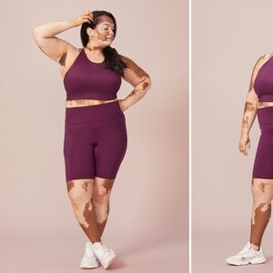 NWT Girlfriend Collective Bike Shorts Plum Small